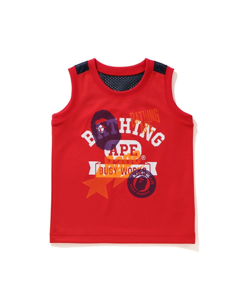 Hauts Bape Multi Print tank Rouge Clair Enfant | NKN-88488998